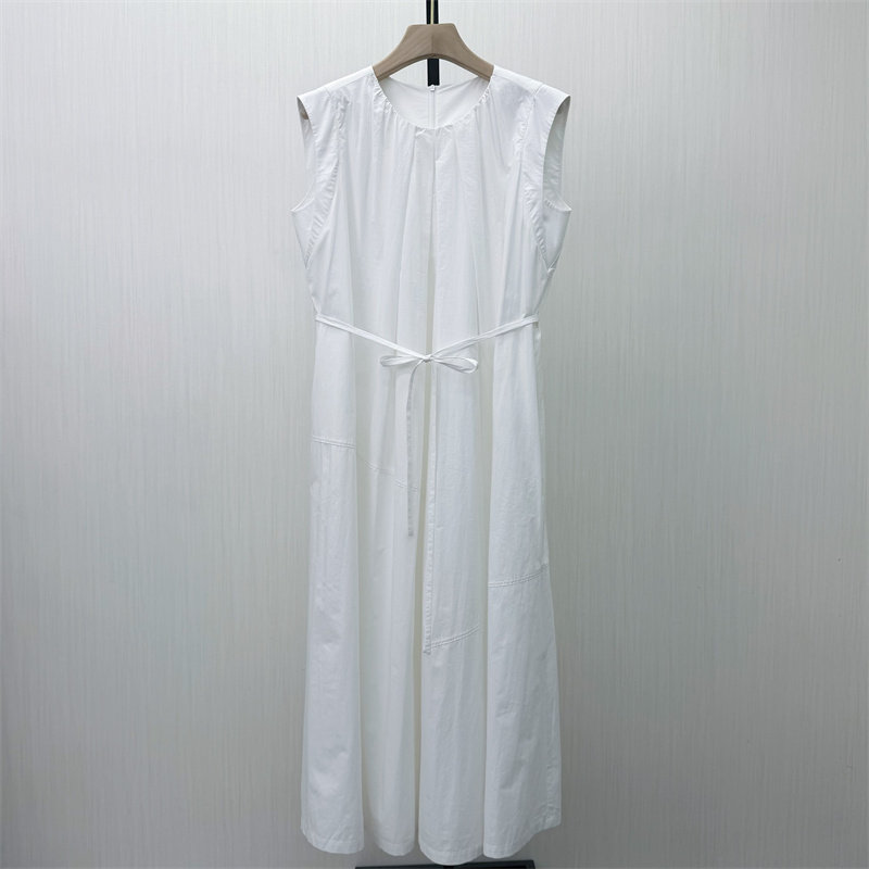 KA●2026夏季新品 法式无袖连衣裙女宽松显瘦松弛感慵懒长裙6551