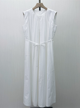KA●2026夏季新品 法式无袖连衣裙女宽松显瘦松弛感慵懒长裙6551