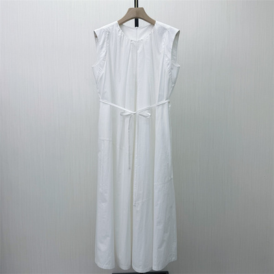 KA●2026夏季新品 法式无袖连衣裙女宽松显瘦松弛感慵懒长裙6551
