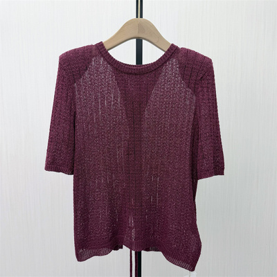 伊●2026夏季新品 短袖针织衫女宽松休闲显瘦简约日常上衣3196