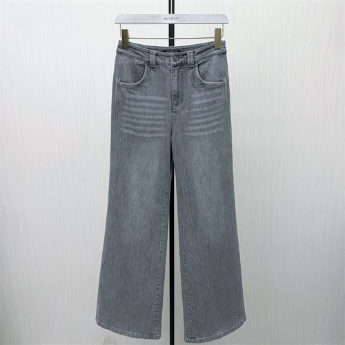C●2026春季新品 阔腿牛仔裤女高腰显瘦宽松直筒休闲长裤5160