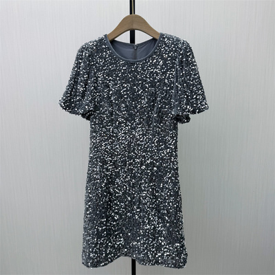 fei●2026春季新品 亮片连衣裙女设计感小众气质显瘦a字裙子5076