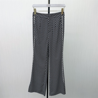 迪●2026春季新品 印花阔腿裤女设计感小众休闲百搭直筒长裤1331