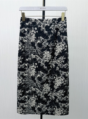 迪●2026春季新品 西装半身裙女高腰显瘦气质通勤直筒长裙1825