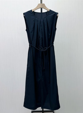 恩●2026夏季新品 无袖背心连衣裙女宽松休闲简约通勤百搭裙子631