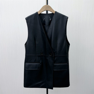 皮衣马甲女时尚 新品 外穿通勤百搭休闲坎肩外套339 2026春季