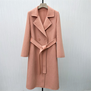 品牌折扣●2025冬季新品 双面呢羊毛大衣女气质长款宽松毛呢外套