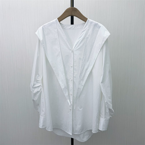 S●2026夏季新品 慵懒风长袖衬衫女休闲小众宽松通勤百搭上衣913