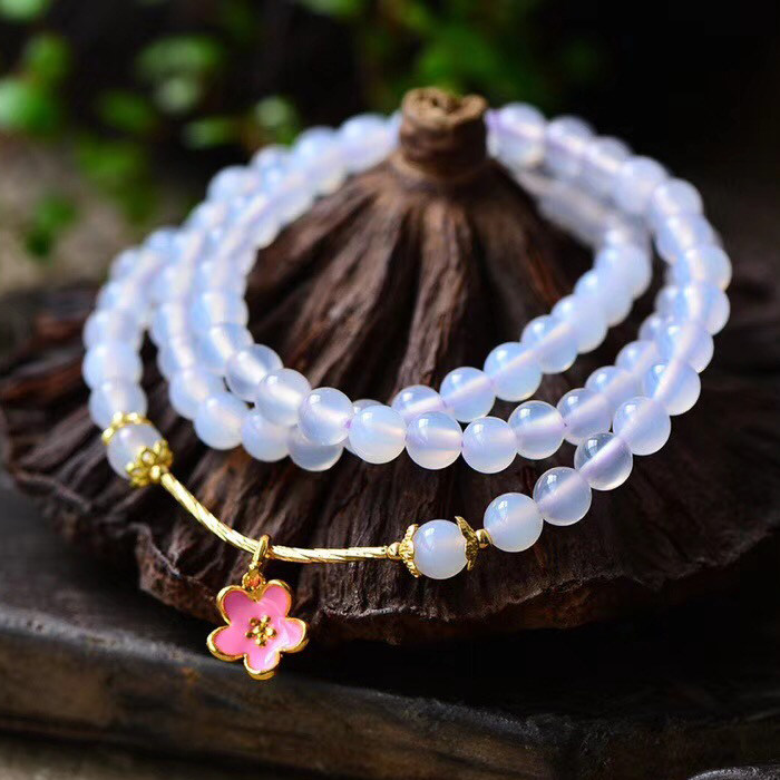 天然白玛瑙3圈手链 3DK金白玛瑙手链 粉色桃花手链 百搭女款,饰品/流行首饰/时尚饰品新,手链,淘宝优惠券,粉丝福利购,淘宝优惠卷