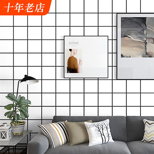 北欧服装店防水耐用可刷洗墙纸