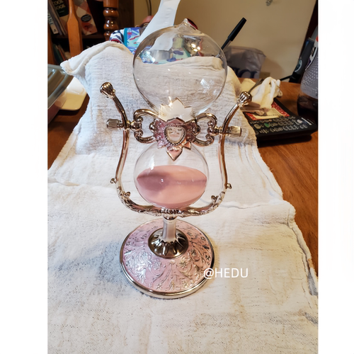 HEDU中古风U型金属玻璃复古沙漏计时器家居装饰品工艺品摆件店铺