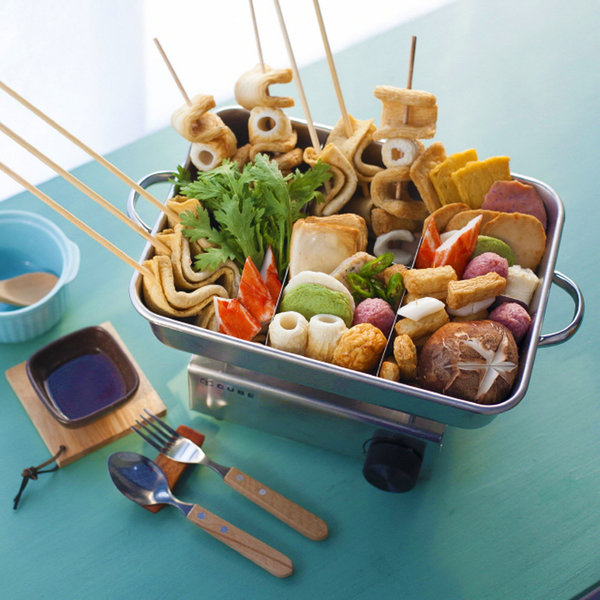 韩国不锈钢煮鱼饼锅锅分隔涮锅