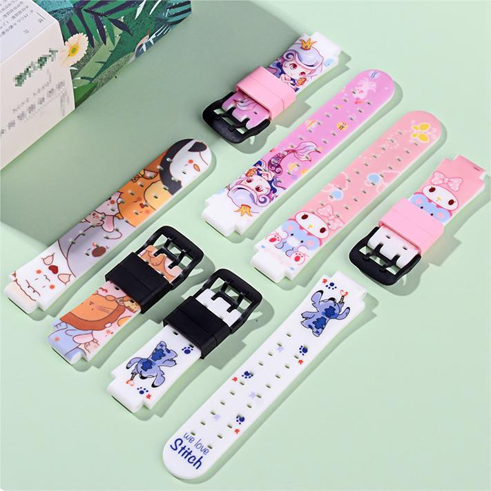 适用小天才W2223BC儿童电话手表D2A表带Q1柔软舒服Z1个性卡通腕带