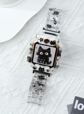 【黑色小猫】适用小天才电话手表表带z10/z9/z8/z7/z6a卡通保护壳