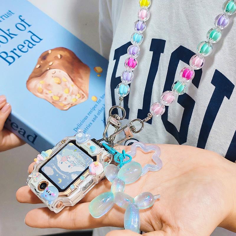 多巴胺串珠挂脖绳适用小天才电话手表表带Z10/Z9/Z8挂绳Z7/Z6配件