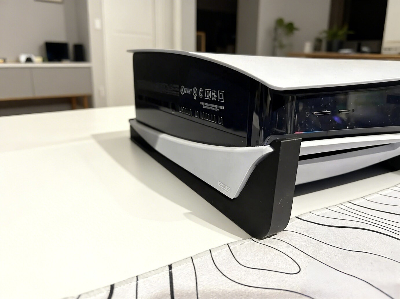 PS5适用主机平放横放支架游戏机桌面散热底座水平光驱收纳