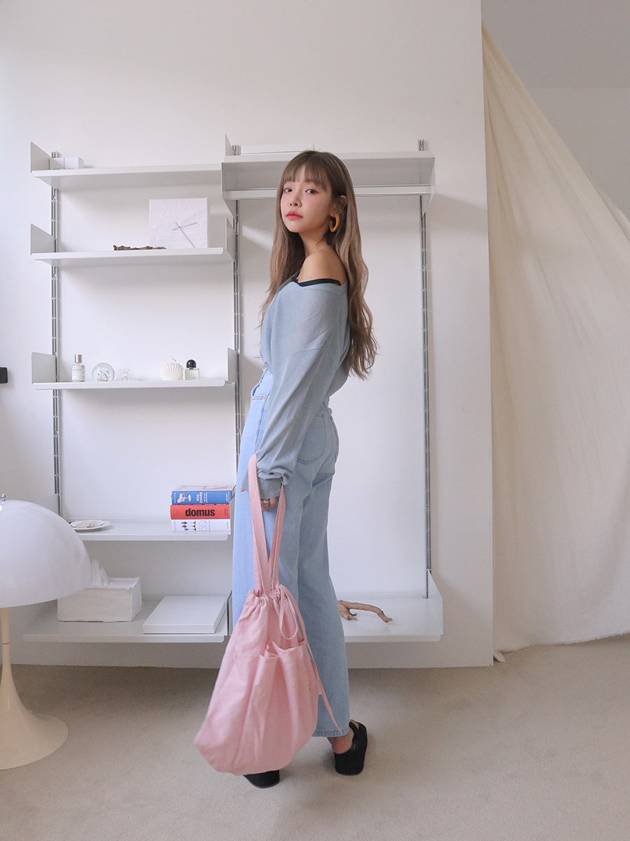 yo家 韩国潮牌stylenanda官网代购直发 抽绳购物袋环保袋 布袋11-06新券