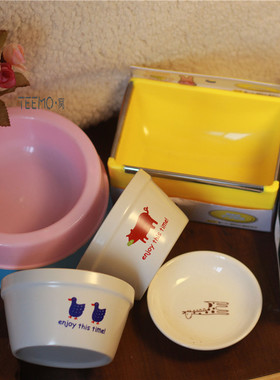 龙猫·松鼠·兔子·飞鼠【可固定食盒】食盆 防啃咬 陶瓷碗