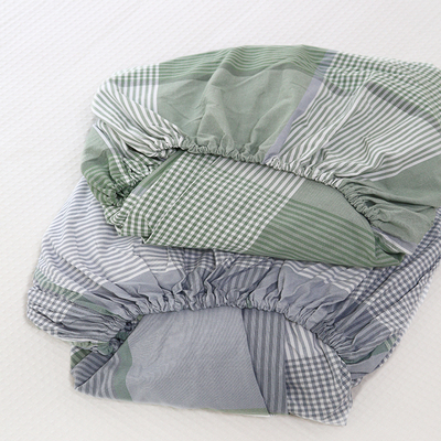 清仓价！纯棉老粗布床笠加厚加密床单床垫保护套透气亲肤方格床罩