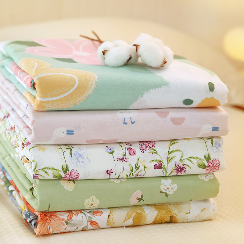 捡漏！斜纹100%纯棉床单床笠全棉四件套被套单双人三件套床品被单