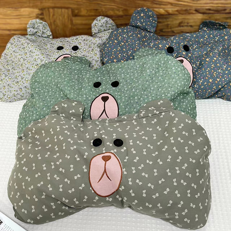 重磅福利!100%纯棉荞麦枕单人朗朗熊颈椎枕柔软舒适全棉单件枕头