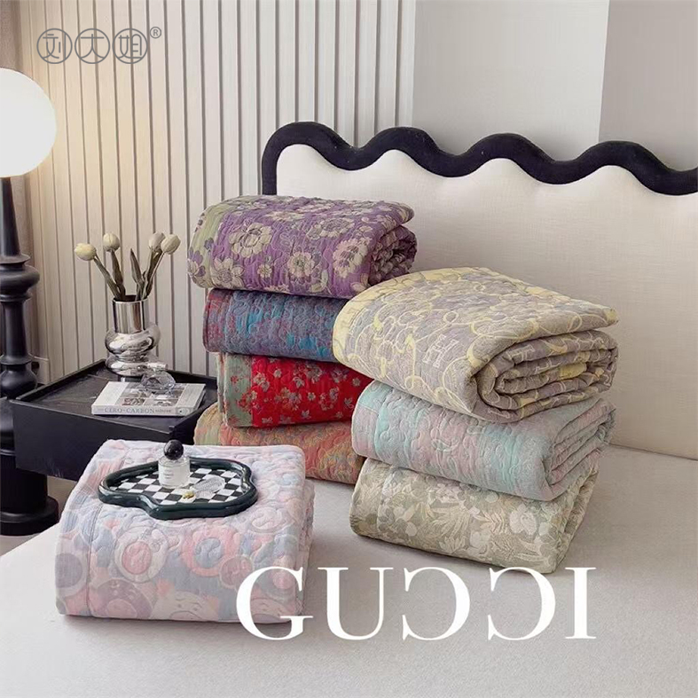 A类全棉双层纱床盖三件套