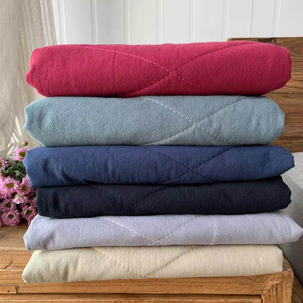 刘大姐家 剩余布卷做的一批 棉麻生理垫 纯色单人小褥子 学生宿舍