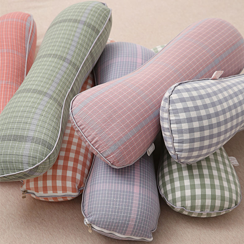 纯棉老粗布骨头枕荞麦皮枕头颈椎枕硬枕成人保健枕单人枕透气吸汗