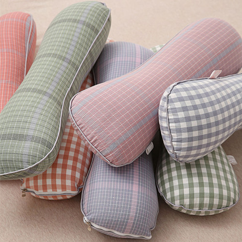 纯棉老粗布骨头枕荞麦皮枕头颈椎枕硬枕成人保健枕单人枕透气吸汗