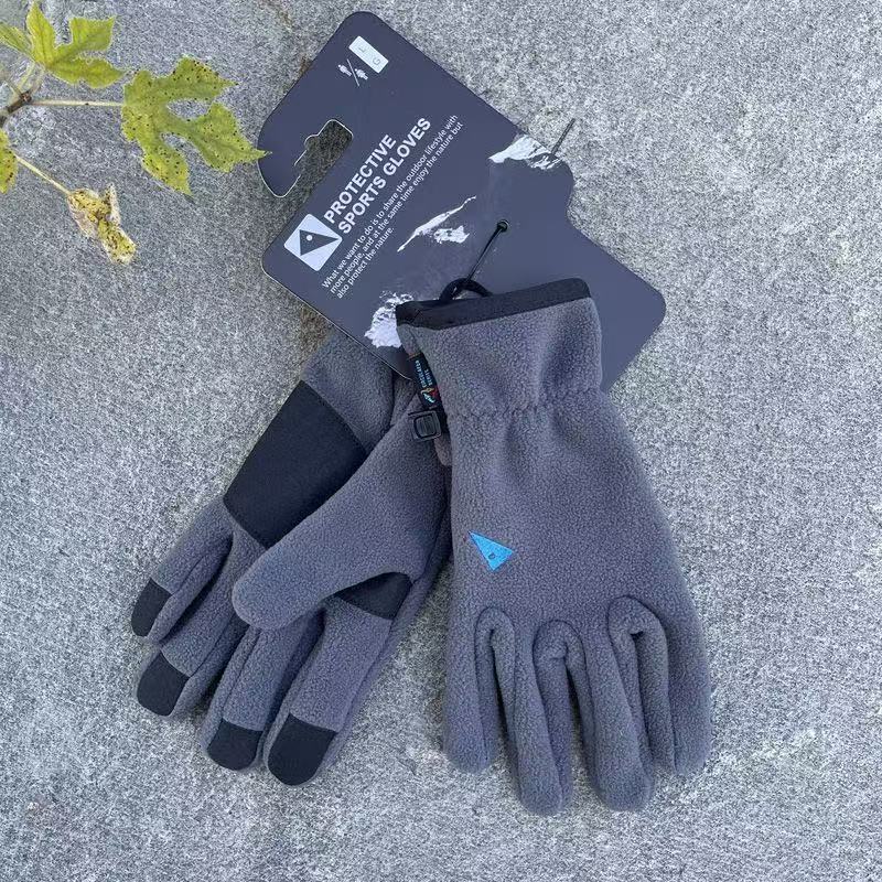 鼠家秋冬新品高端P200系列抓绒保暖手套男女款可触屏手套K1029