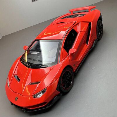 车致1: 24合金车模兰博LP770跑车回力声光乐玩具汽车模型摆件收藏