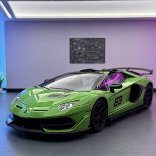 OK车模1比18埃文塔多SVJ63合金跑车敞篷版模型摆件声光玩具车