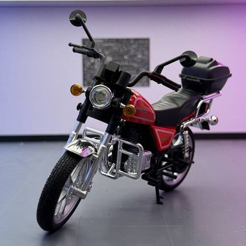 嘉业车模1比12太子GN125合金摩托车模型摆件带声光儿童玩具车