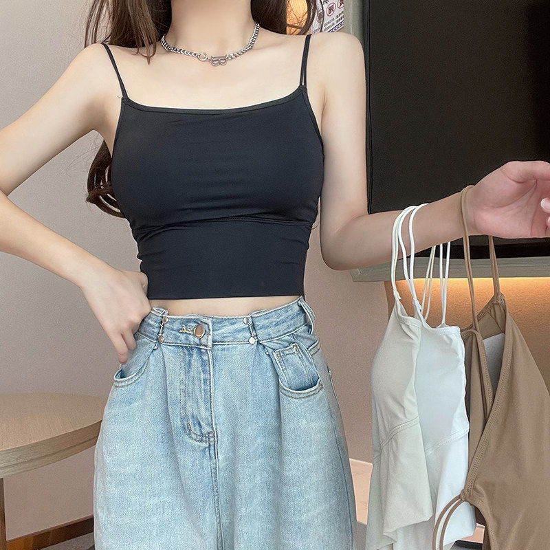 冰丝背心女外夏季双肩带抹胸