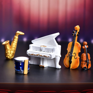 仿真乐器钢琴弓古筝爵士鼓琵琶电吉他汽车家居办公书桌面装饰摆件