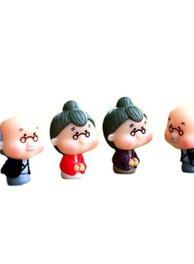 可爱老人PVC摆件创意微景观装扮