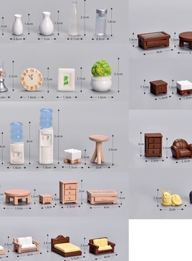 34款仿真树脂摆件创意微景观装饰