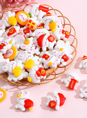 平面小兔树脂公仔孩子过家家玩具