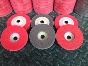 纤维轮100 红色角向尼龙轮 不锈钢拉丝轮抛光片 打磨片 抛光轮