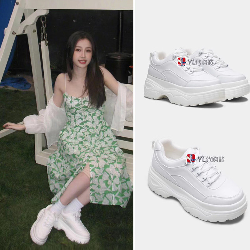 英美直邮Jennie Lisa同款鞋koi footwear厚底老爹鞋复古百搭白鞋_虎窝淘