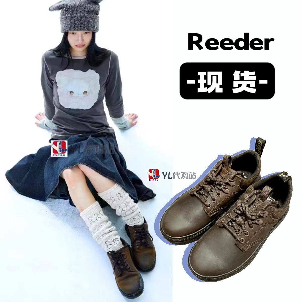 Coyseio主理人同款美国代购Dr Martens Reeder复古90风5孔马丁鞋