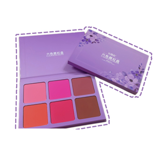 仙蔻尼多功能六色腮红盘眼影盘多用盘易上色 首发优惠价冲量