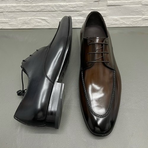 小牛皮正装春秋德比鞋商务正装