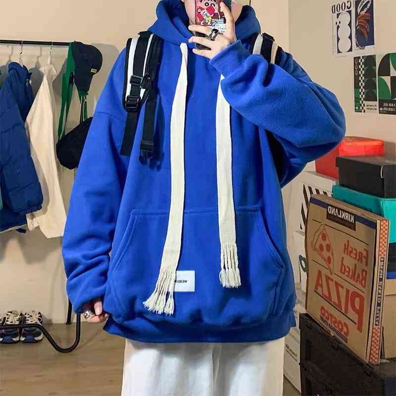 常规潮套头连帽卫衣男女同款情侣韩版宽松新款青少年休闲冬季