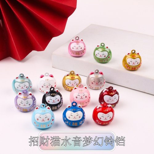 diy手工配件铃铛萌猫铜
