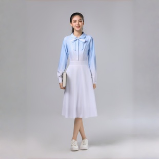 出租合唱服女长裙中小学生诗歌朗诵比赛演出服主持指挥服表演出服