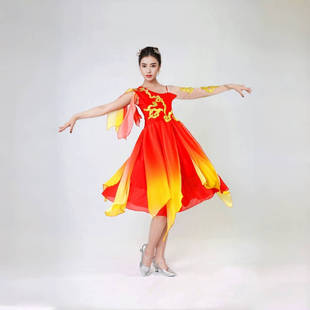 出租开场舞大摆裙演出服古典舞蹈服装女中国梦舞蹈服现代歌伴舞服