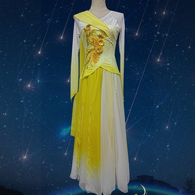 出租艺考桃李杯古典舞剧目服韶光独舞大摆裙洛神舞蹈服装舞台表演