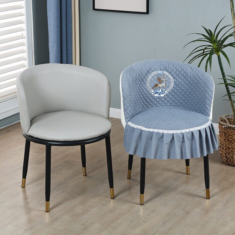 椅子套罩四季通用餐桌餐椅套新款防滑扶手椅套弧形座椅凳子保护套