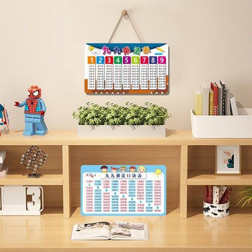 小学生二年级九九乘法口诀表99除法挂图挂牌